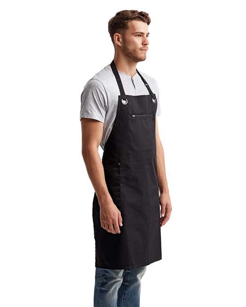 Artisan Collection by Reprime RP121 Barley Contrast Stitch Recycled Bib Apron
