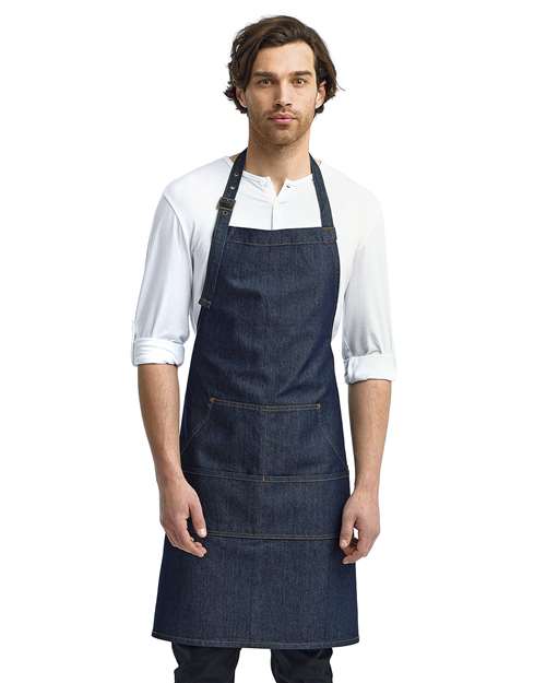 Artisan Collection by Reprime RP126 Jeans Stitch Denim Bib Apron