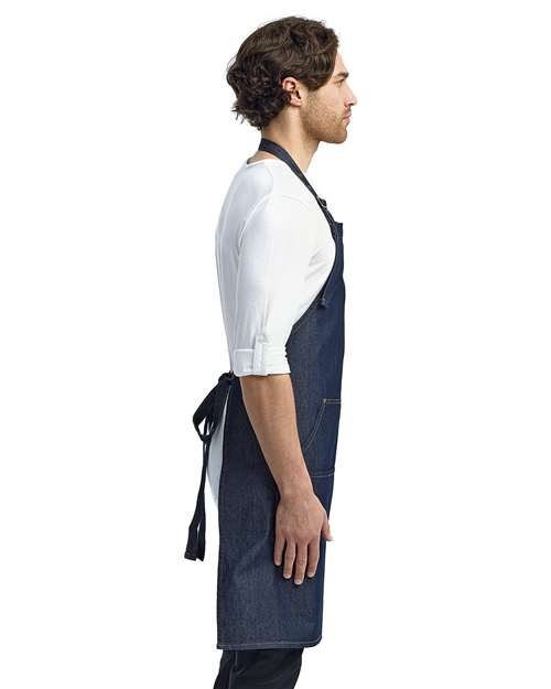 Artisan Collection by Reprime RP126 Jeans Stitch Denim Bib Apron