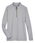 Devon & Jones DG480W Women's CrownLux Performance® Clubhouse Micro-Stripe Quarter-Zip Pullover