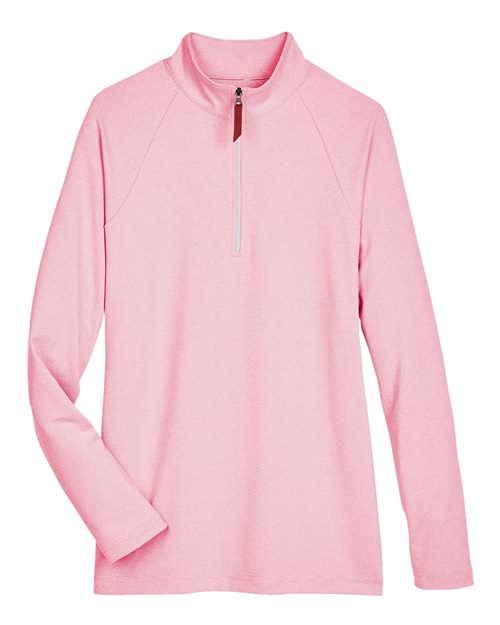 Devon & Jones DG480W Women's CrownLux Performance® Clubhouse Micro-Stripe Quarter-Zip Pullover