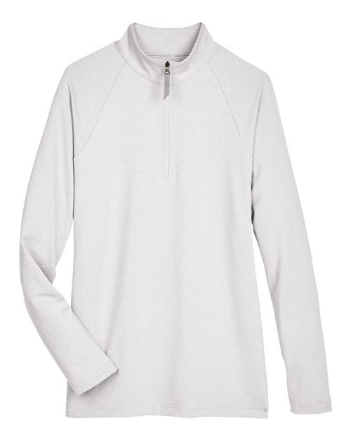 Devon & Jones DG480W Women's CrownLux Performance® Clubhouse Micro-Stripe Quarter-Zip Pullover