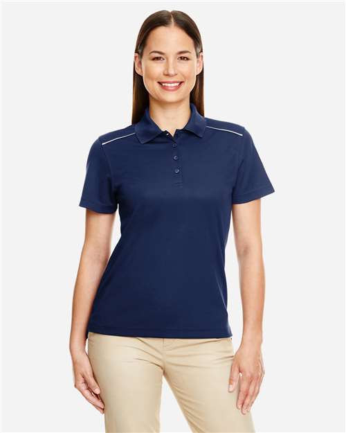 CORE365 78181R Women's Radiant Performance Piqué Polo with Reflective Piping