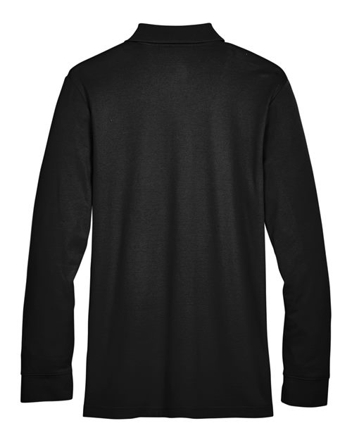 Devon & Jones DG20L Men's CrownLux Performance® Plaited Long Sleeve Polo