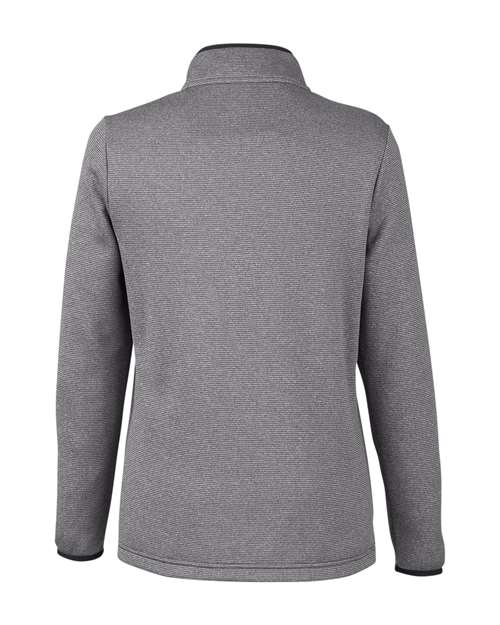 CORE365 CE73W Women's Venture Heathered Stripe Quarter-Zip Pullover
