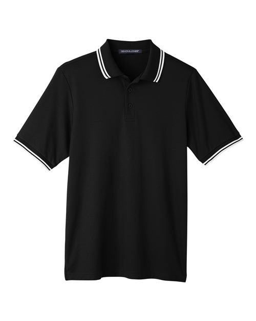 Devon & Jones DG20C Men's CrownLux Performance® Plaited Tipped Polo