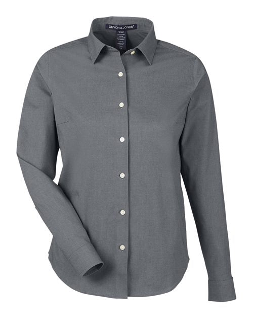 Devon & Jones DG505W Women's CrownLux Performance® Spencer Poplin Dress Shirt