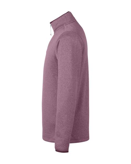 CORE365 CE73 Men's Venture Heathered Stripe Quarter-Zip Pullover