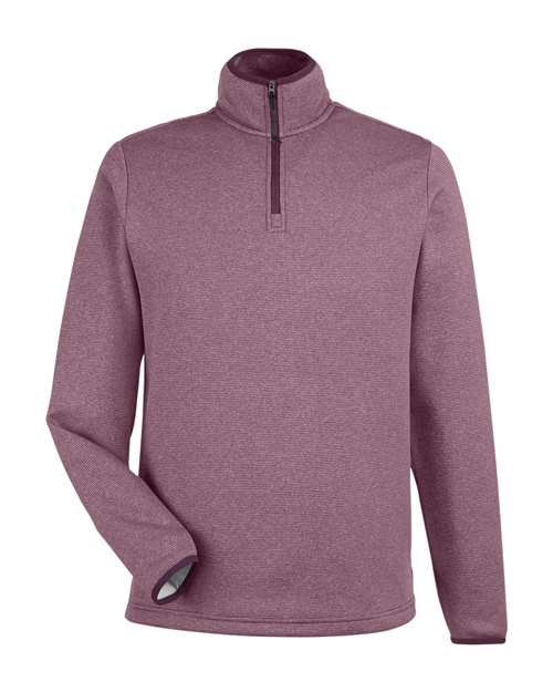 CORE365 CE73 Men's Venture Heathered Stripe Quarter-Zip Pullover