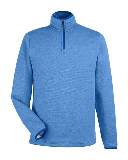 CORE365 CE73 Men's Venture Heathered Stripe Quarter-Zip Pullover