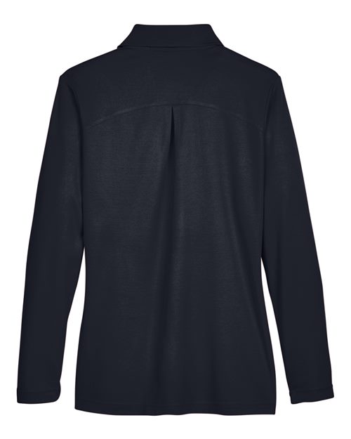 Devon & Jones DG20LW Women's CrownLux Performance® Plaited Long Sleeve Polo
