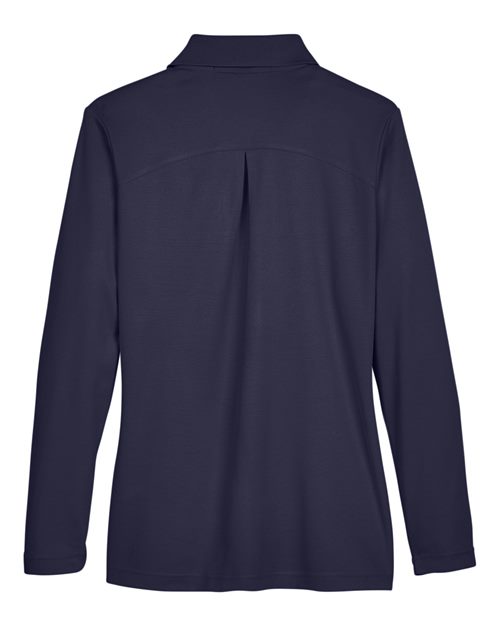 Devon & Jones DG20LW Women's CrownLux Performance® Plaited Long Sleeve Polo