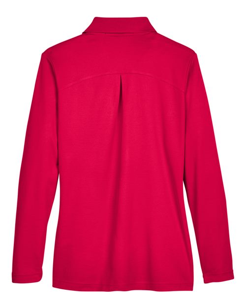 Devon & Jones DG20LW Women's CrownLux Performance® Plaited Long Sleeve Polo
