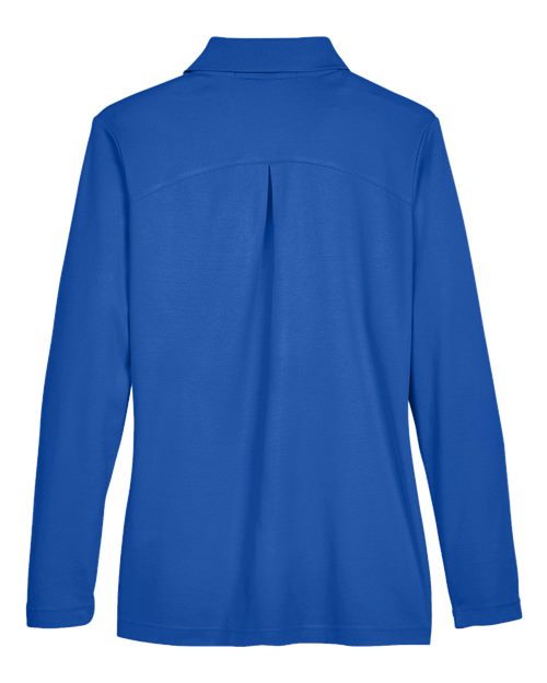 Devon & Jones DG20LW Women's CrownLux Performance® Plaited Long Sleeve Polo