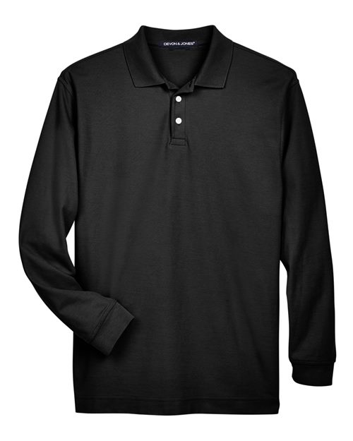 Devon & Jones D110 Men's Pima Piqué Long Sleeve Polo