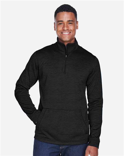 Devon & Jones DG798 Men's Newbury Mélange Fleece Quarter-Zip Pullover