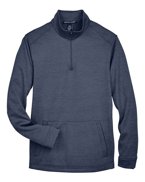 Devon & Jones DG798 Men's Newbury Mélange Fleece Quarter-Zip Pullover