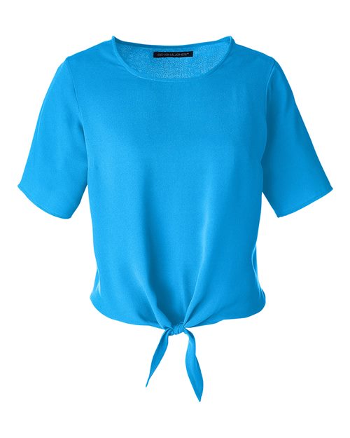 Devon & Jones DP617W Women's Perfect Fit™ Tie Front Blouse