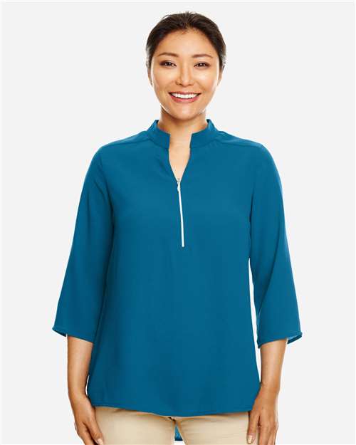Devon & Jones DP611W Women's Perfect Fit™ Three-Quarter Sleeve Crepe Tunic
