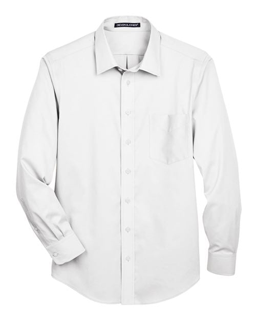 Devon & Jones DG530T Men's Tall Crown Collection® Solid Stretch Twill Woven Dress Shirt