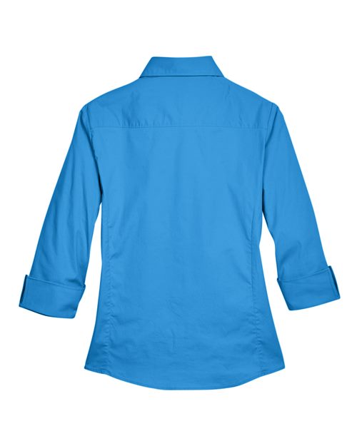Devon & Jones DP625W Women's Perfect Fit™ Three-Quarter Sleeve Stretch Poplin Dress Shirt