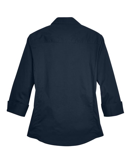 Devon & Jones DP625W Women's Perfect Fit™ Three-Quarter Sleeve Stretch Poplin Dress Shirt