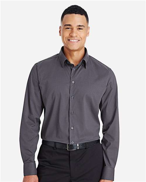 Devon & Jones DG535 Men's CrownLux Performance® Tonal Mini Check Woven Dress Shirt