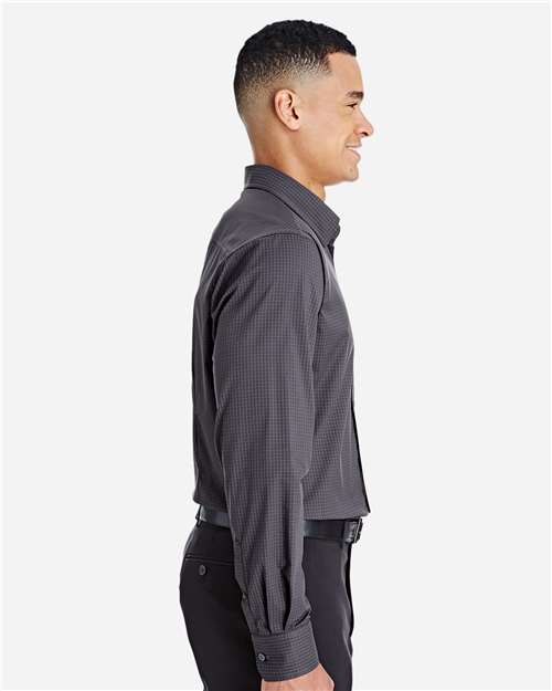 Devon & Jones DG535 Men's CrownLux Performance® Tonal Mini Check Woven Dress Shirt