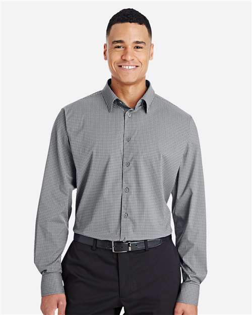 Devon & Jones DG535 Men's CrownLux Performance® Tonal Mini Check Woven Dress Shirt
