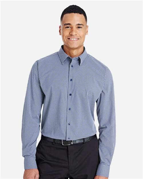 Devon & Jones DG535 Men's CrownLux Performance® Tonal Mini Check Woven Dress Shirt