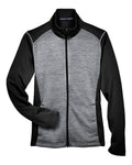Devon & Jones DG796W Women's Newbury Colorblock Mélange Fleece Full-Zip Jacket