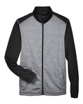 Devon & Jones DG796 Men's Newbury Colorblock Mélange Fleece Full-Zip jacket