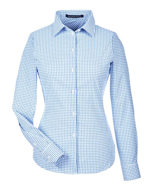 Devon & Jones DG540W Women's CrownLux Performance® Micro Windowpane Woven Dress Shirt