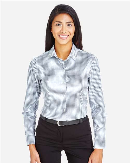 Devon & Jones DG540W Women's CrownLux Performance® Micro Windowpane Woven Dress Shirt