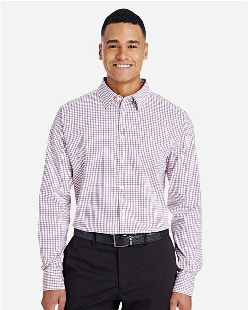 Devon & Jones DG540 Men's CrownLux Performance® Micro Windowpane Woven Dress Shirt