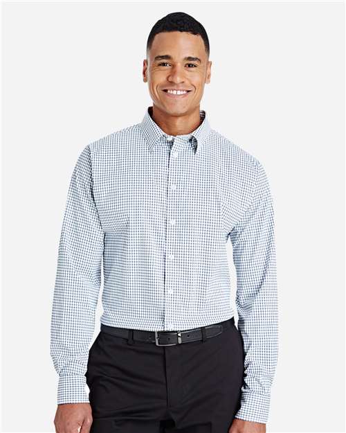 Devon & Jones DG540 Men's CrownLux Performance® Micro Windowpane Woven Dress Shirt