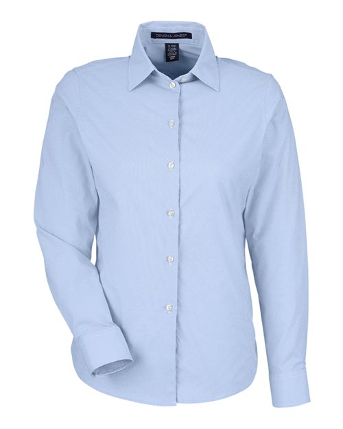 Devon & Jones DG537W Women's CrownLux Performance® Microstripe Dress Shirt