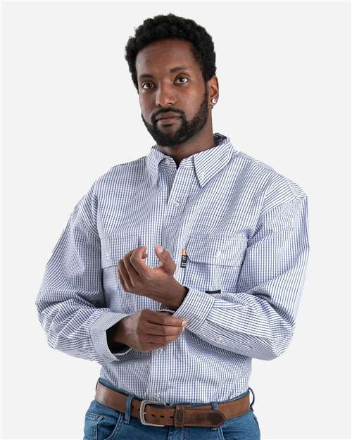 Berne Apparel FRSH21 Men's Flame-Resistant Down Plaid Work Shirt