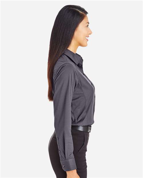 Devon & Jones DG535W Women's CrownLux Performance® Tonal Mini Check Woven Dress Shirt