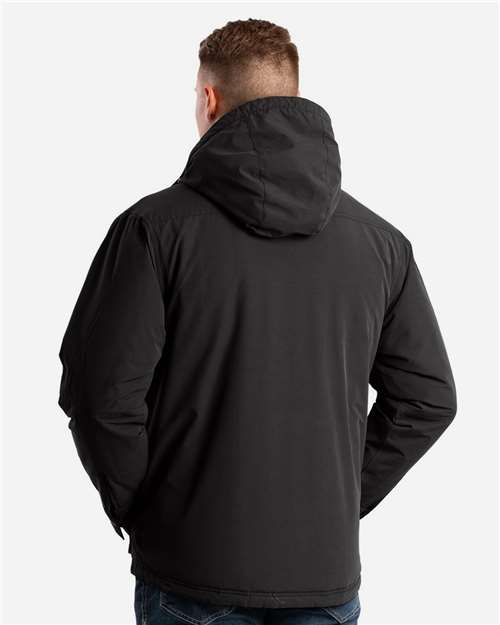 Berne Apparel HJ67 Men's Highland Quilt-Lined Micro-Duck Hooded Jacket