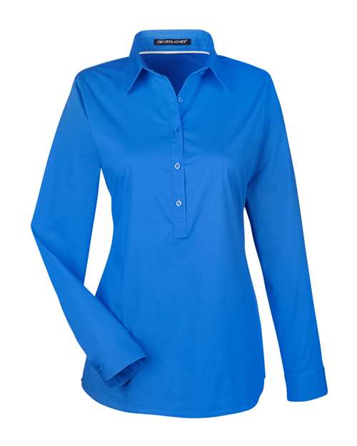 Devon & Jones DP610W Women's Perfect Fit™ Half-Placket Tunic Dress Shirt