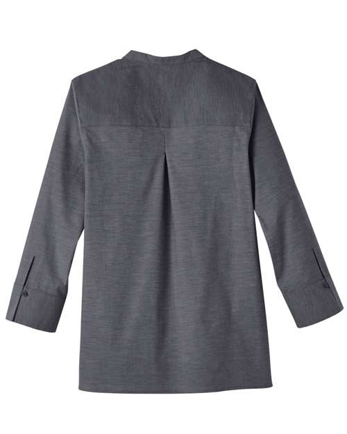Devon & Jones DG562W Women's Crown Collection® Stretch Pinpoint Chambra Three-Quarter Sleeve Shirt