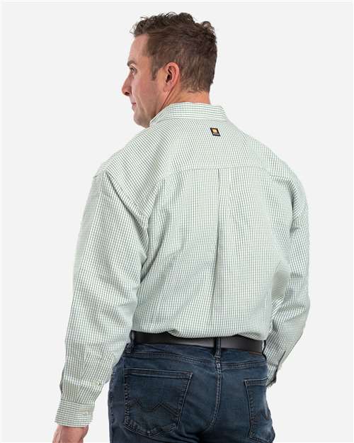 Berne Apparel FRSH21T Men's Tall Flame-Resistant Down Plaid Work Shirt