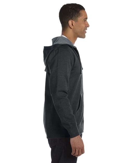 econscious EC5680 Unisex Heathered Full-Zip Hooded Sweatshirt