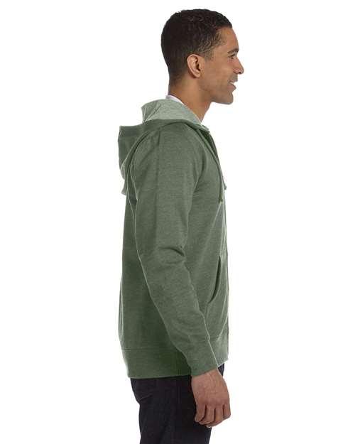econscious EC5680 Unisex Heathered Full-Zip Hooded Sweatshirt