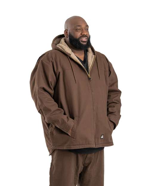 Berne Apparel HJ626 Men's Heartland Washed Duck Hooded Work Coat