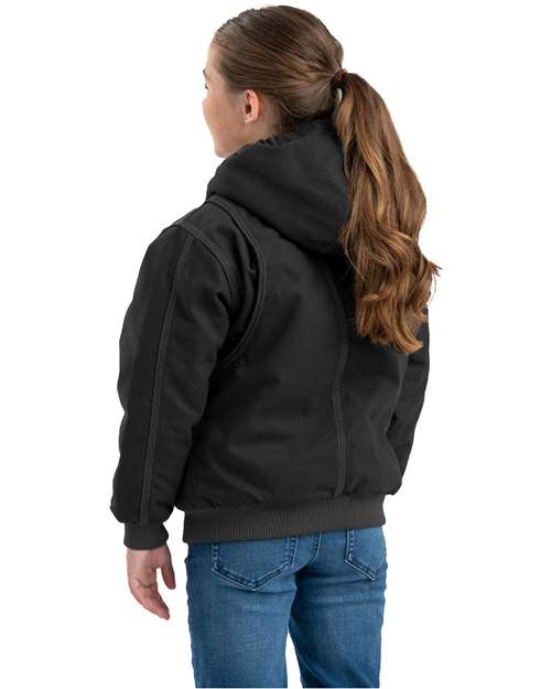Berne Apparel BHJ61 Youth Highland Softstone Duck Hooded Jacket