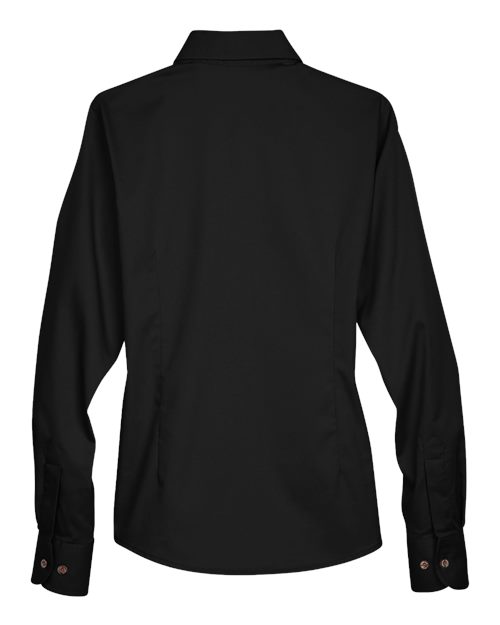 Harriton M500W Women's Easy Blend™ Twill Dress Shirt with Stain-Release