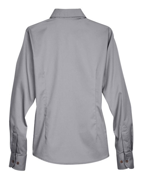 Harriton M500W Women's Easy Blend™ Twill Dress Shirt with Stain-Release