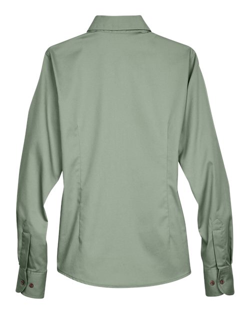 Harriton M500W Women's Easy Blend™ Twill Dress Shirt with Stain-Release